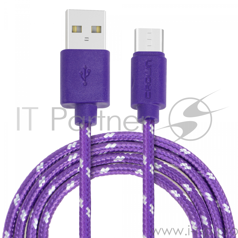 Кабель Crown USB - USB Type-C CMCU-3042C violet
