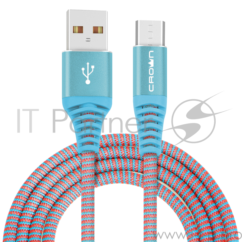 Кабель Crown USB - microUSB CMCU-3102M blue