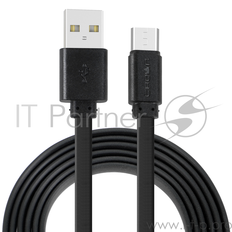 Кабель Crown USB - microUSB CMCU-1022M black