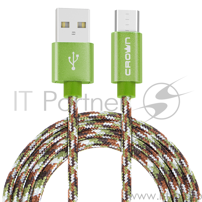 Кабель Crown USB - microUSB CMCU-3092M military