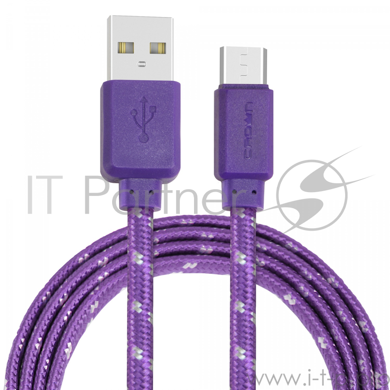 Кабель Crown USB - microUSB CMCU-3052M violet