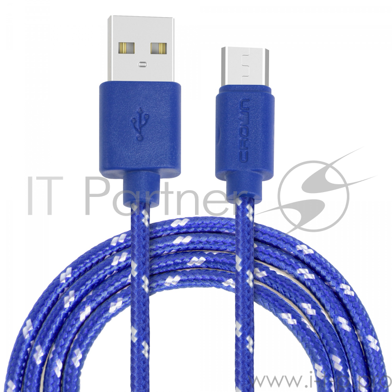 Кабель Crown USB - microUSB CMCU-3042M blue