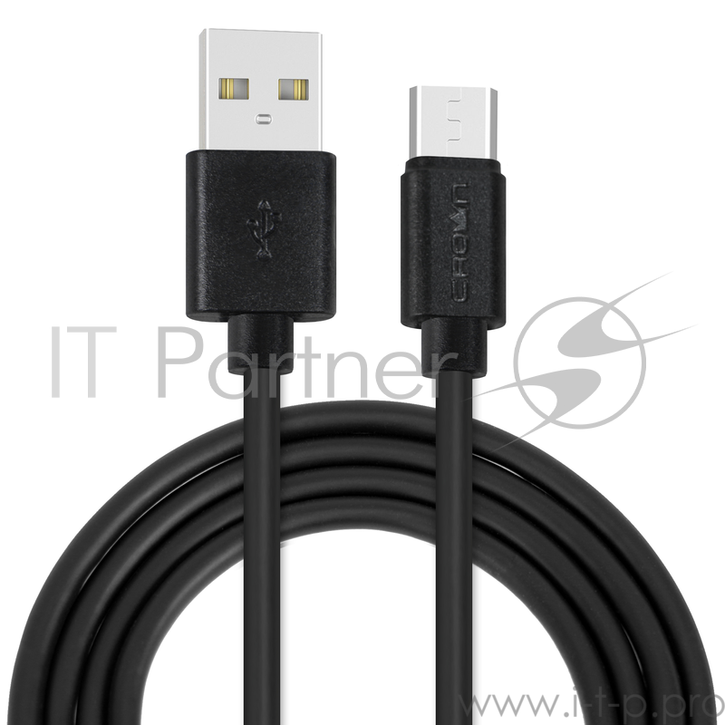 Кабель Crown USB - microUSB CMCU-1012M black