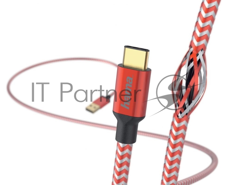 Кабель Hama 00178296 USB Type-C (m) USB A(m) 1.5м красный