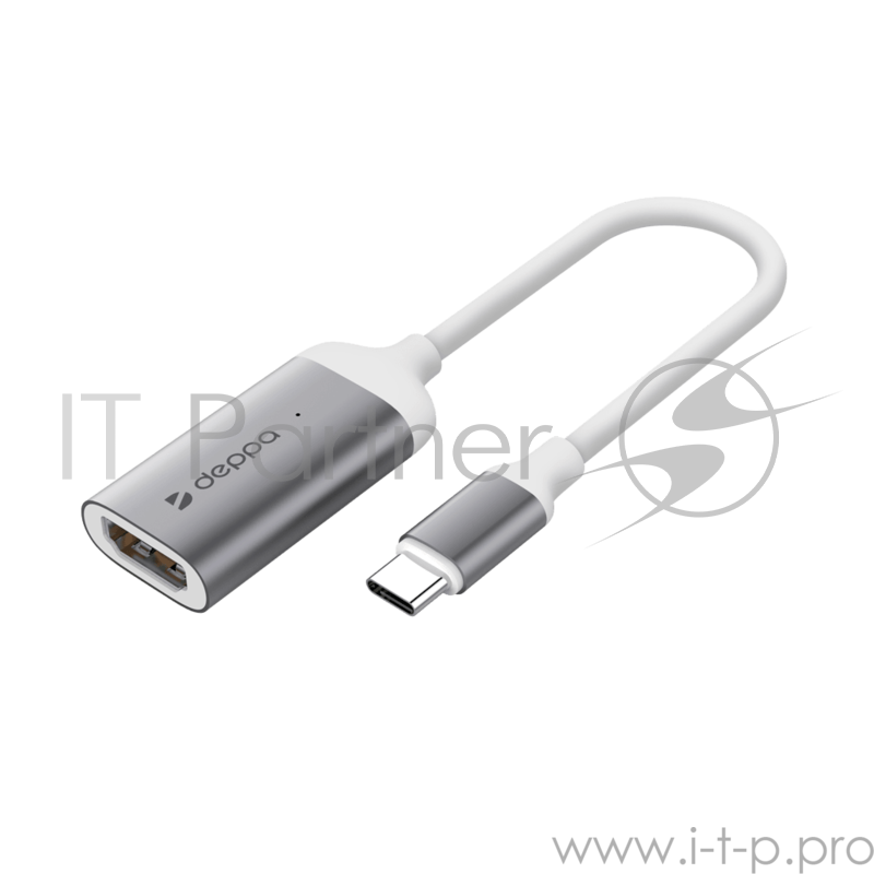 Адаптер Deppa USB Type-C - Gigabit Ethernet, графит, Deppa