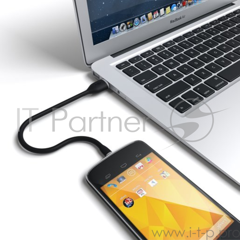 Кабель Satechi Flexible Micro to USB. Длина 25 см. Цвет черный.