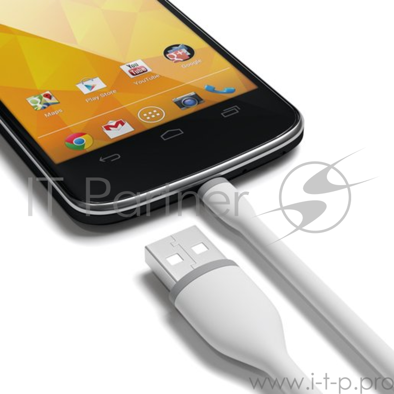 Кабель Satechi Flexible Micro to USB. Длина 15 см. Цвет белый.