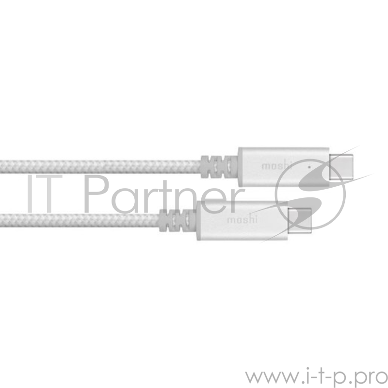 Кабель Moshi Integra USB-C to USB-C. Длина 2 м. Цвет серебряный.
