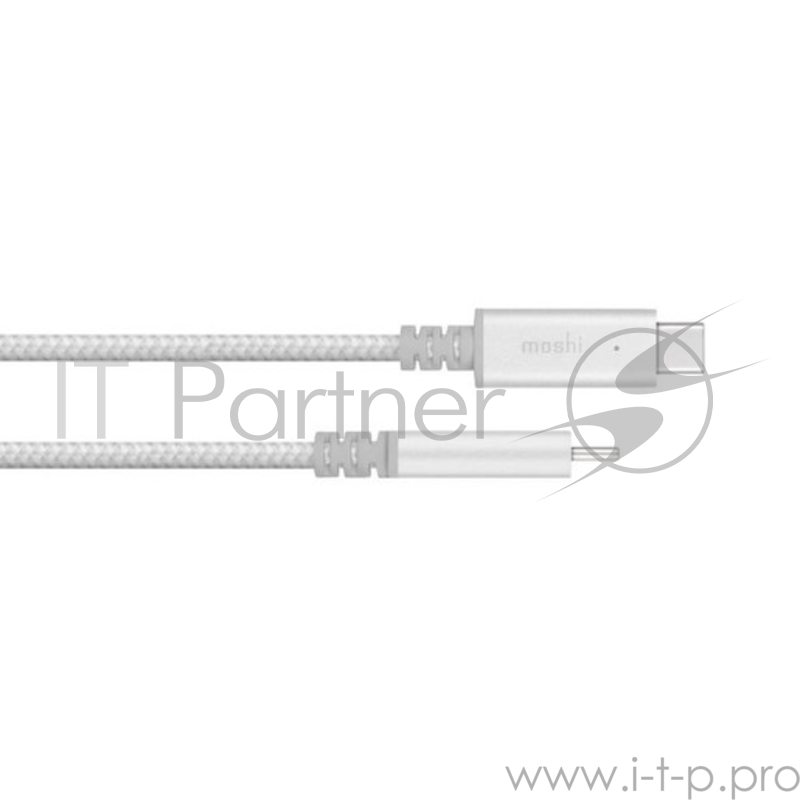 Кабель Moshi Integra USB-C to USB-C. Длина 2 м. Цвет серебряный.