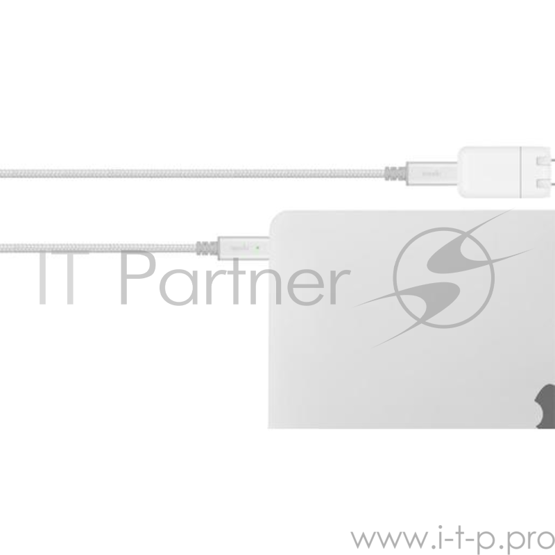 Кабель Moshi Integra USB-C to USB-C. Длина 2 м. Цвет серебряный.