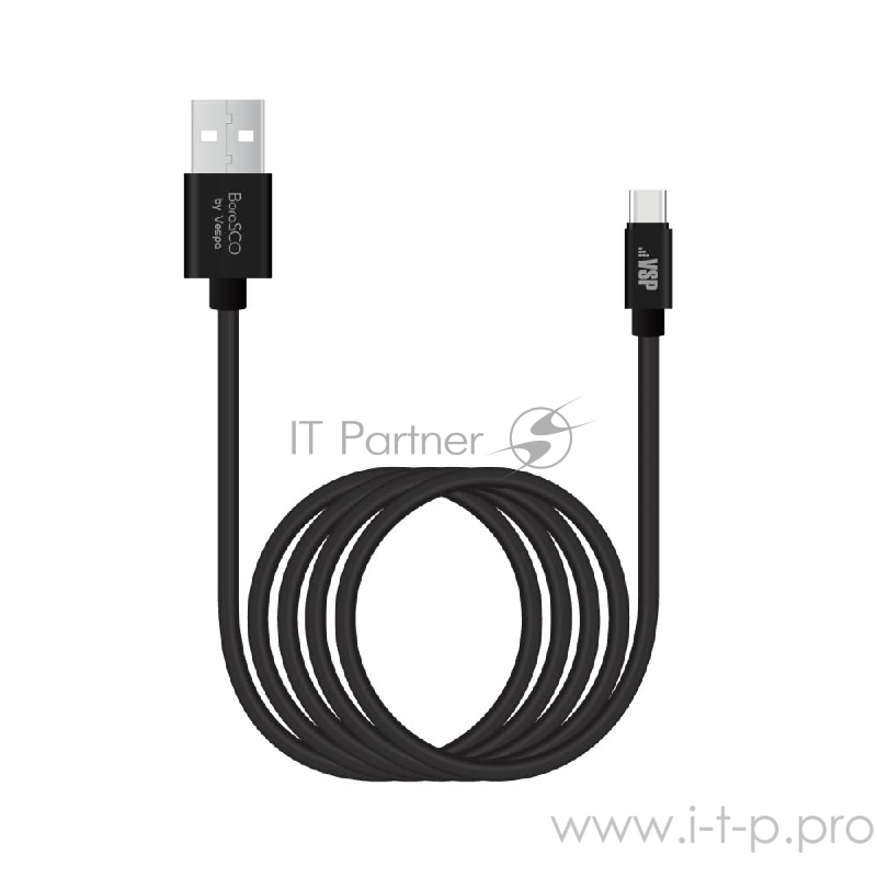 Кабель USB TO USB-C 2M BLACK 21975 BORASCO