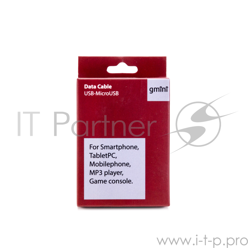 Кабель Gmini GM-DC-200B-3M, USB-microUSB, 3м, чёрный