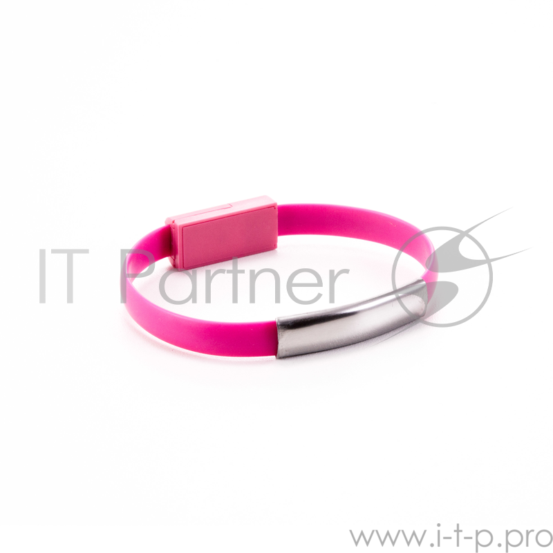 Кабель Gmini GM-WDC-300P, USB-Lightning плоский, розовый