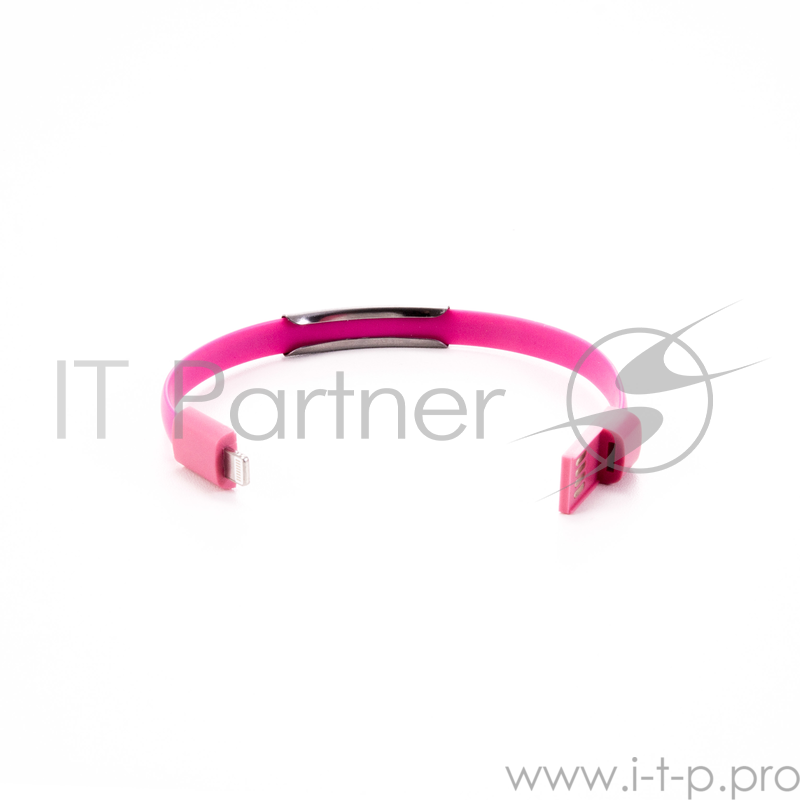 Кабель Gmini GM-WDC-300P, USB-Lightning плоский, розовый