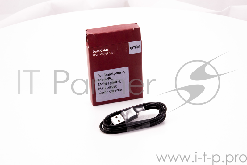 Кабель Gmini GM-DC-200B-1M, USB-microUSB, 1м, чёрный