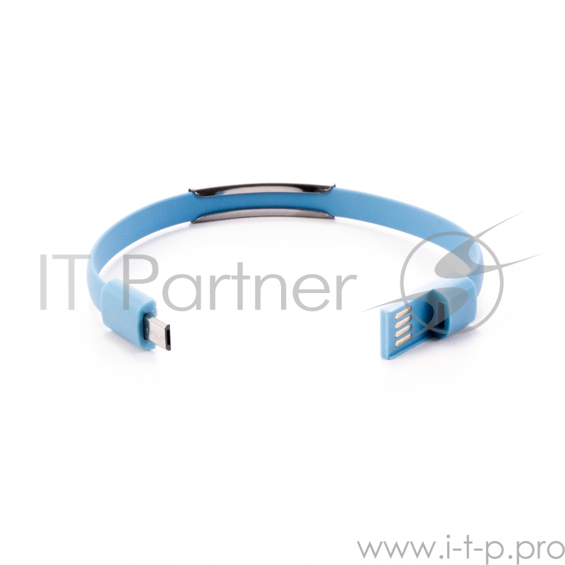 Кабель Gmini GM-WDC-200BL, USB-microUSB плоский, синий