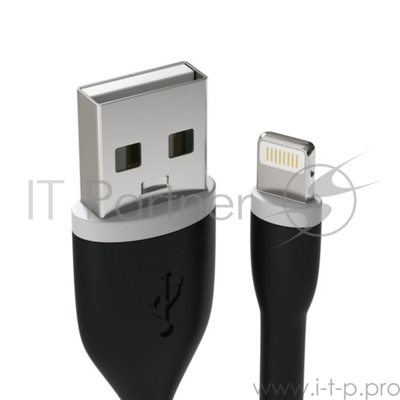 Кабель Satechi Flexible Lightning to USB. Длина 25 см. Цвет черный.