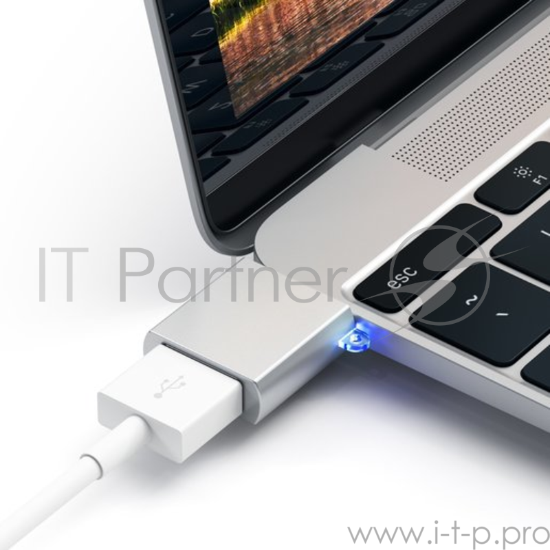 USB адаптер Satechi Type-C USB Adapter USB-C to USB 3.0. Цвет серебряный.
