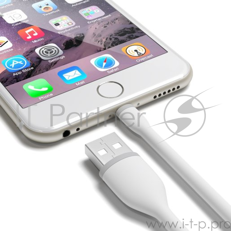 Кабель Satechi Flexible Lightning to USB. Длина 15 см. Цвет белый.