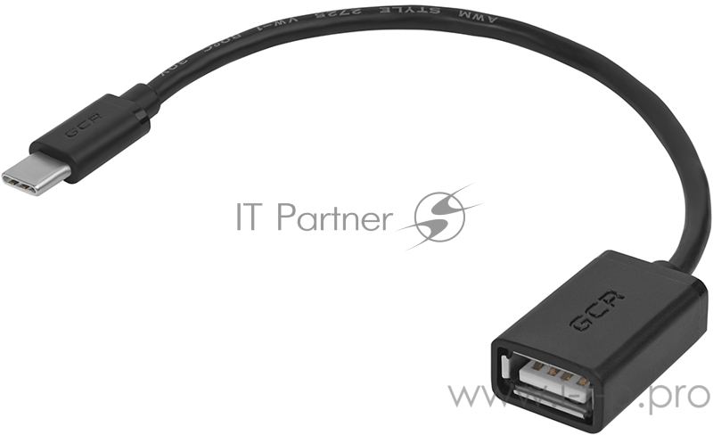 Greenconnect Переходник USB 2.0 Type C 0.15m черный, 28/28 AWG, CM / AF, экран, армированный, морозостойкий Greenconnect Переходник USB 2.0 Type C 0.15m черный, 28/28 AWG, CM / AF, экран, армированный, морозостойкий