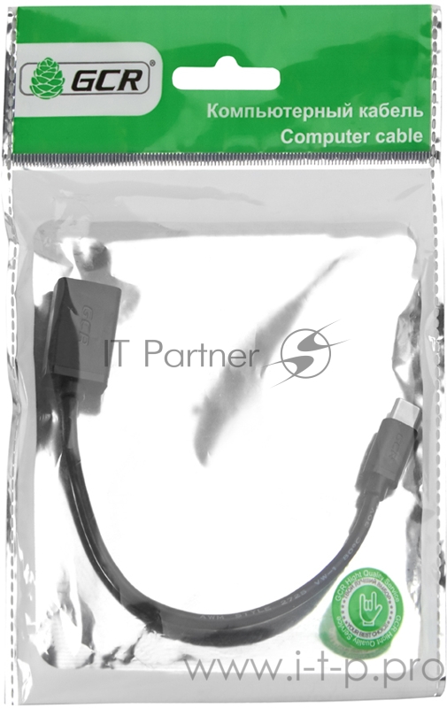 Greenconnect Переходник USB 2.0 Type C 0.15m черный, 28/28 AWG, CM / AF, экран, армированный, морозостойкий Greenconnect Переходник USB 2.0 Type C 0.15m черный, 28/28 AWG, CM / AF, экран, армированный, морозостойкий