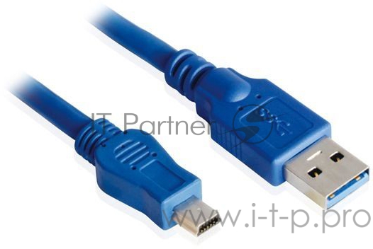 Кабель интерфейсный USB 3.0 1.0m Premium Greenconnect GC-U3A2109-1m AM / mini B AM 10pin, 24 / 28 AWG экран, синий, пакет Кабель интерфейсный USB 3.0 1.0m Premium Greenconnect GC-U3A2109-1m AM / mini B AM 10pin, 24 / 28 AWG экран, синий, пакет