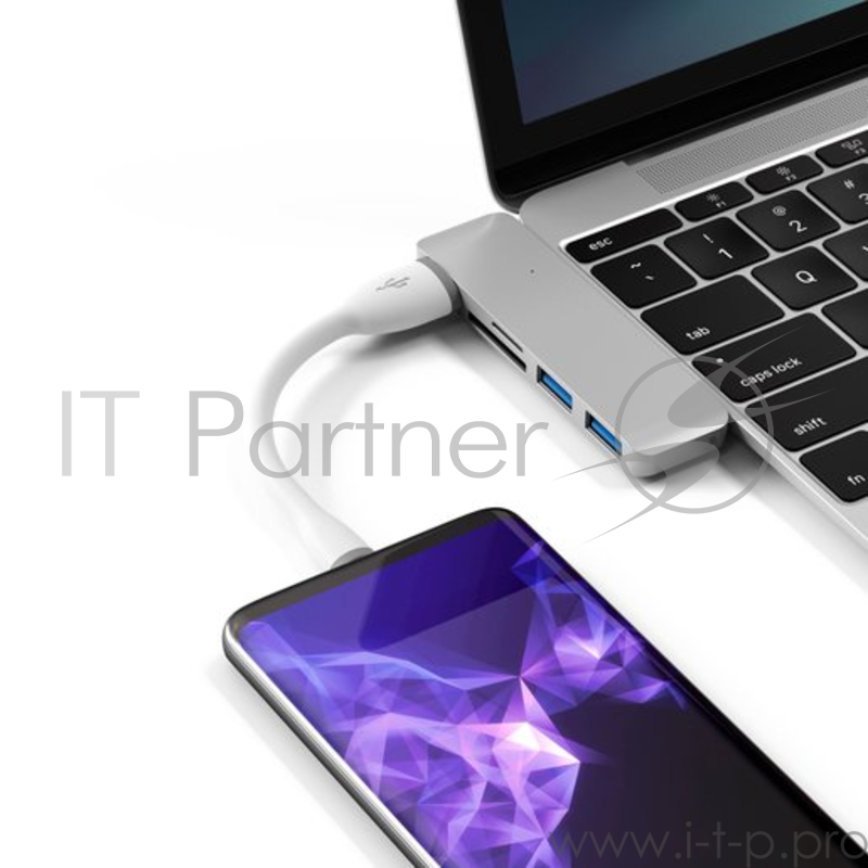 Кабель Satechi Flexible Type-C to USB. Длина 15 см. Цвет белый.