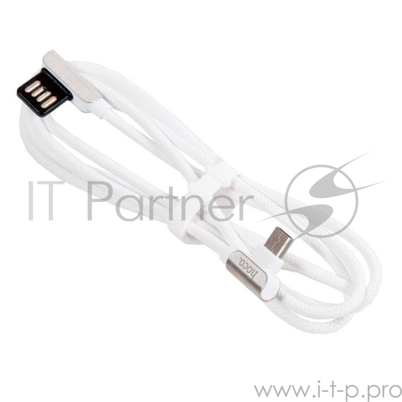 кабель USB HOCO U42 exquisite steel Type-C, белый