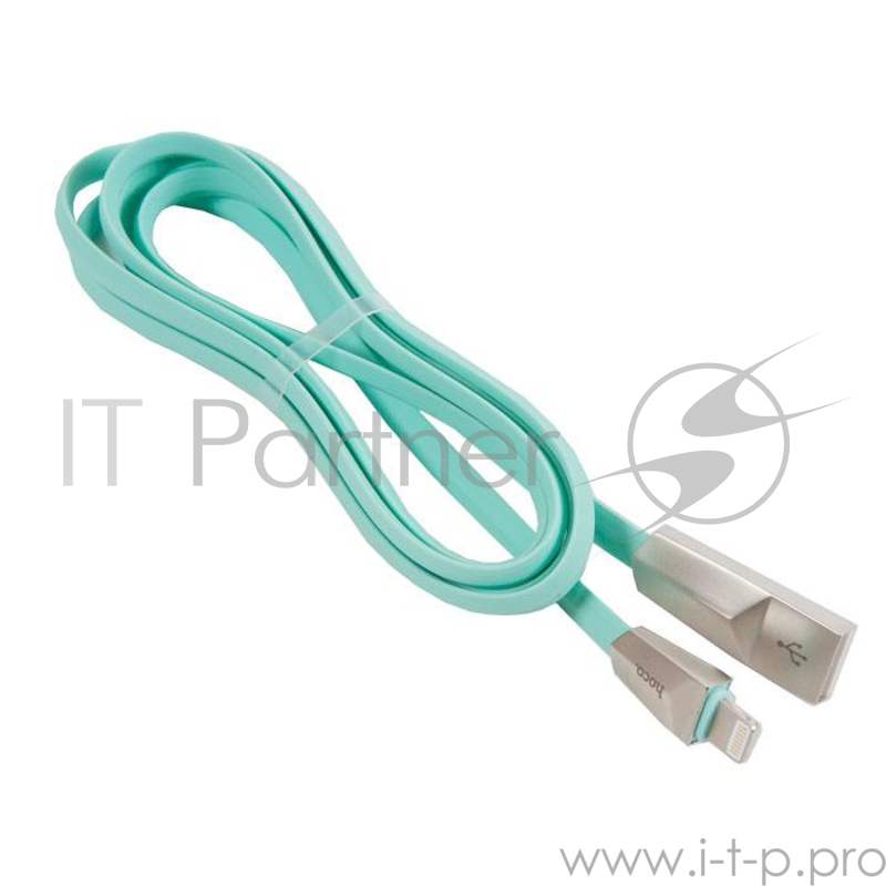 кабель USB HOCO x4 Zinc Alloy rhombus Lightning, голубой