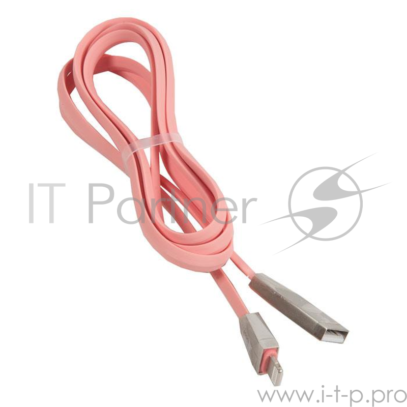 кабель USB HOCO x4 Zinc Alloy rhombus Lightning, розовый