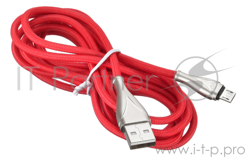 Кабель Digma USB A (m) micro USB B (m) 2м красный