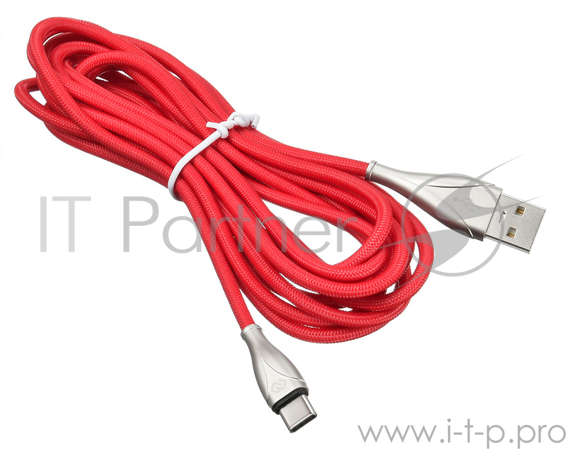 Кабель Digma USB A (m) USB Type-C (m) 3м красный