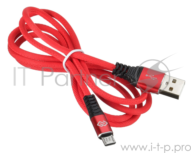 Кабель Digma USB A (m) micro USB B (m) 1.2м красный