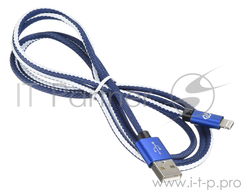 Кабель Digma USB A (m) Lightning (m) 1.2м синий