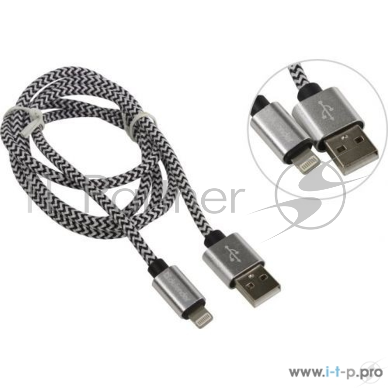 Кабель LIGHTNING TO USB2 1M WHITE ACH01-03T 87809 DEFENDER