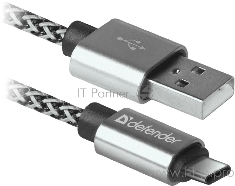 Кабель USB2.0 TO TYPE-C 1M WHITE USB09-03T 87815 DEFENDER