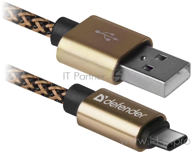 Кабель USB2.0 TO TYPE-C 1M GOLD USB09-03T 87812 DEFENDER
