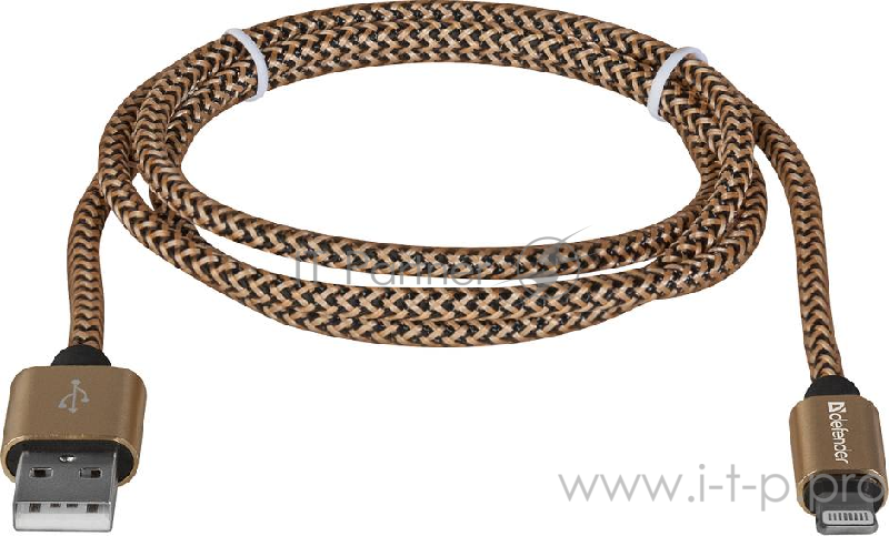 Кабель LIGHTNING TO USB2 1M GOLD ACH01-03T 87806 DEFENDER