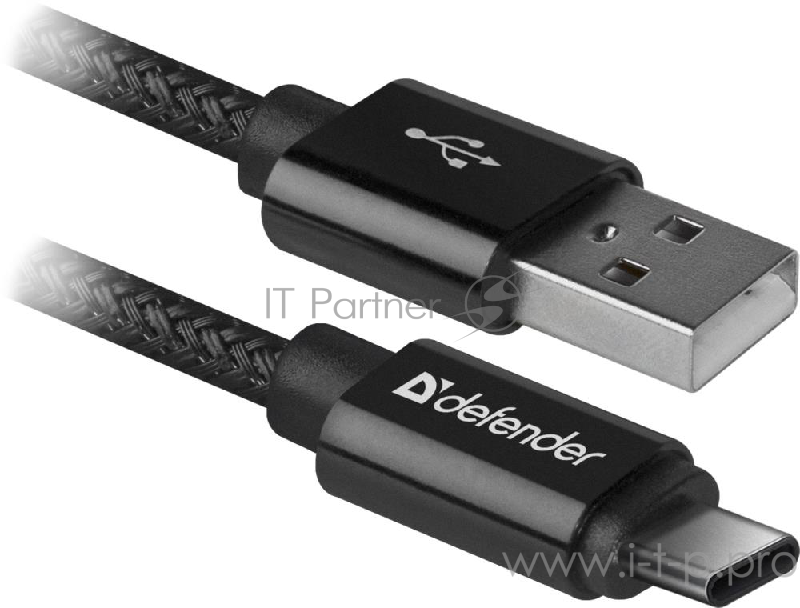 Кабель USB2.0 TO TYPE-C 1M BLACK USB09-03T 87814 DEFENDER