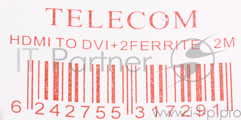 Кабель Telecom HDMI to DVI-D (19M -19M) 2 фильтра, 2м , с позолоченными контактами