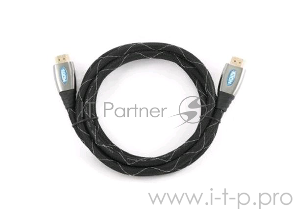 Кабель HDMI Gembird/Cablexpert, 1.8м, v1.4, 19M/19M, металл, позол.разъемы, экран, пакет CCP-HDMI4-6