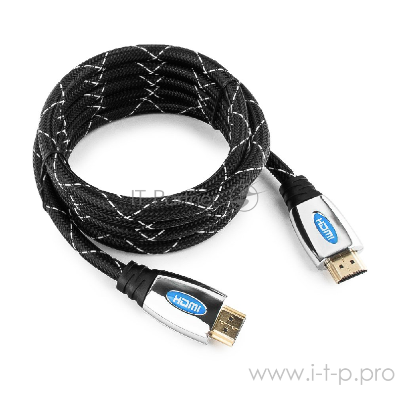 Кабель HDMI Gembird/Cablexpert, 1.8м, v1.4, 19M/19M, металл, позол.разъемы, экран, пакет CCP-HDMI4-6
