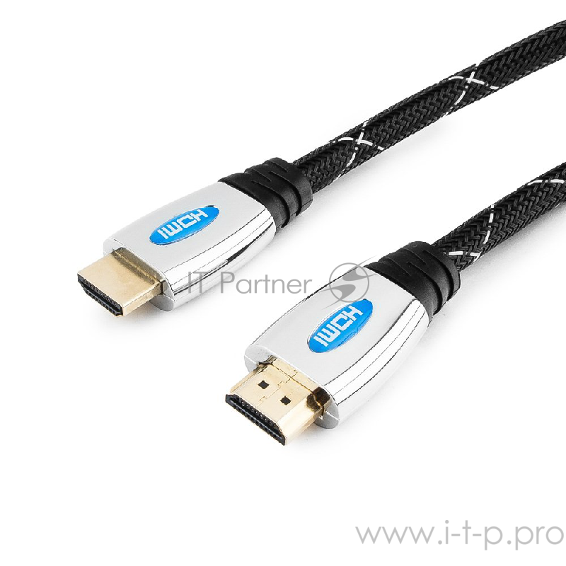 Кабель HDMI Gembird/Cablexpert, 1.8м, v1.4, 19M/19M, металл, позол.разъемы, экран, пакет CCP-HDMI4-6