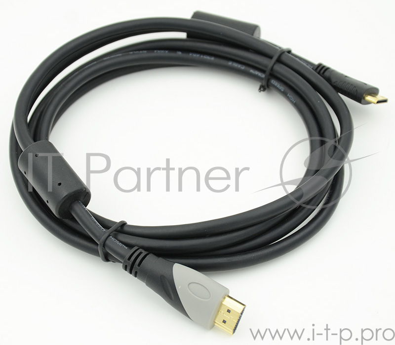 Кабель аудио-видео HDMI (m)/Mini HDMI (m) 2м. феррит.кольца черный