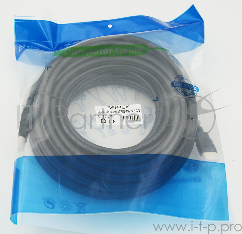 Кабель аудио-видео HDMI (m)/HDMI (m) 15м.