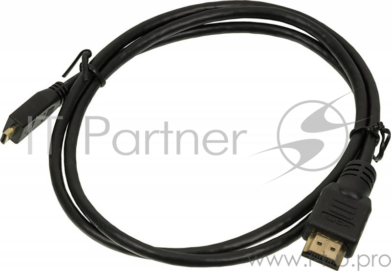 Кабель HDMI Ver.1.4 Black jack HDMI19 (m)/HDMImicro (m) 1м Позолоченные контакты