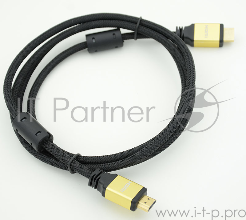Кабель HDMI Ver.1.4 Gold jack HDMI(19pin)/HDMI(19pin) (1.8м) феррит.кольца Позолоченные контакты