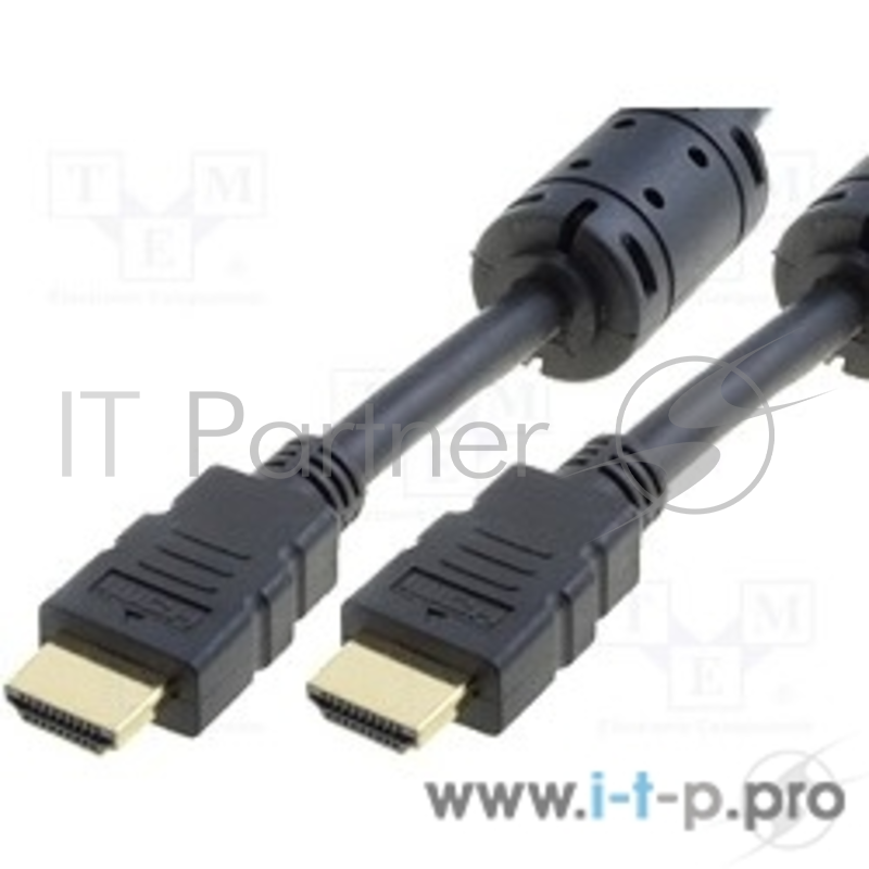 Кабель Telecom Кабель (CG511D-3M/THD6020E-3M) HDMI to HDMI (19M -19M) ver.1.4b, 2 фильтра, 3м, с позолоченными контактами 6242755316539