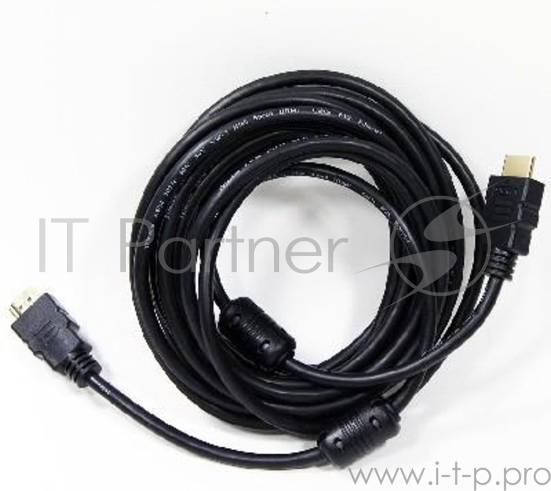 Кабель Telecom Кабель (CG511D-5M) HDMI to HDMI (19M -19M) ver.1.4b, 2 фильтра, 5м, с позолоченными контактами 6242755316553