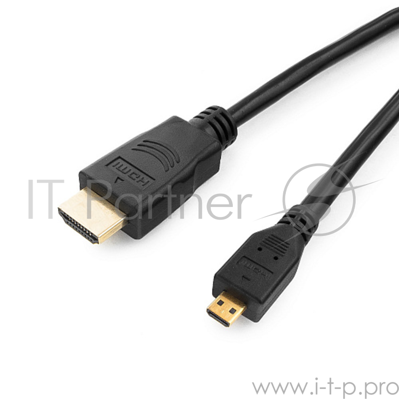 Кабель HDMI-microHDMI Gembird/Cablexpert CC-HDMID-10, 19M/19M, 3.0м, v1.3, черный, позол.разъемы, экран, пакет